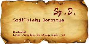 Széplaky Dorottya névjegykártya