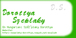 dorottya szeplaky business card